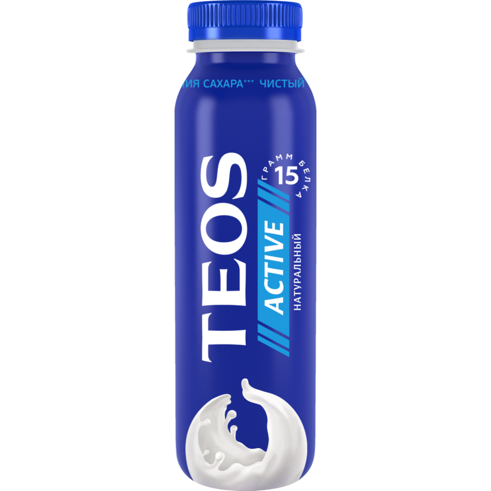 Йогурт питьевой «Teos» Active, натуральный, 2%, 260 г