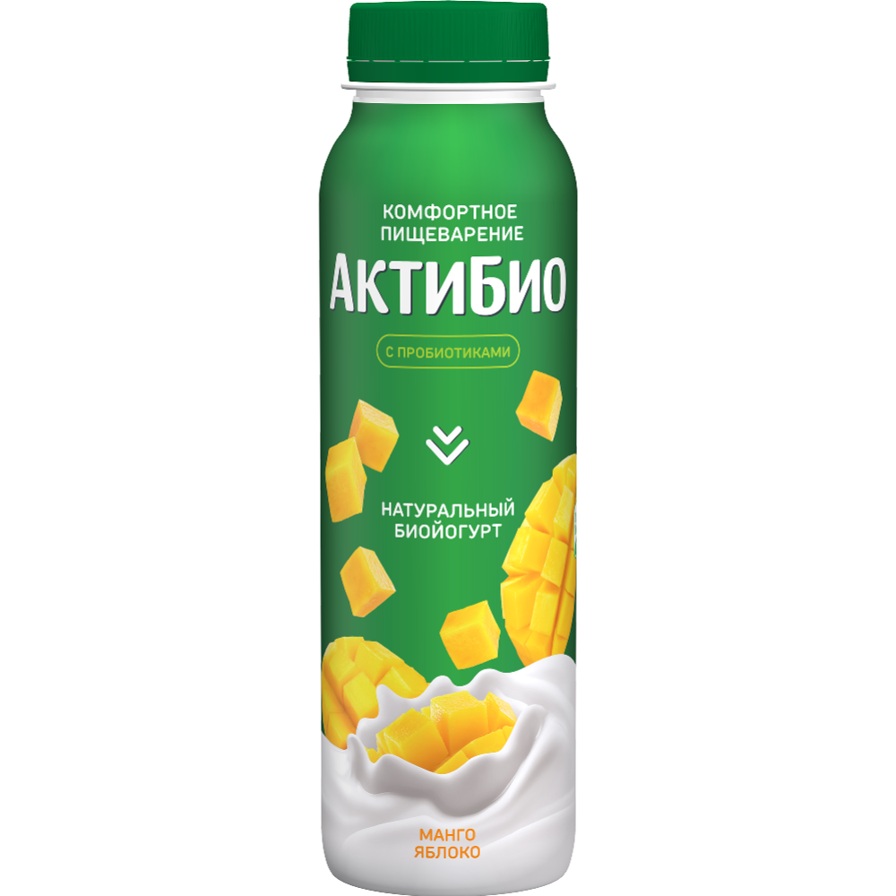 Биойогурт «АктиБио» с манго и яблоком, 1.5%, 260 г