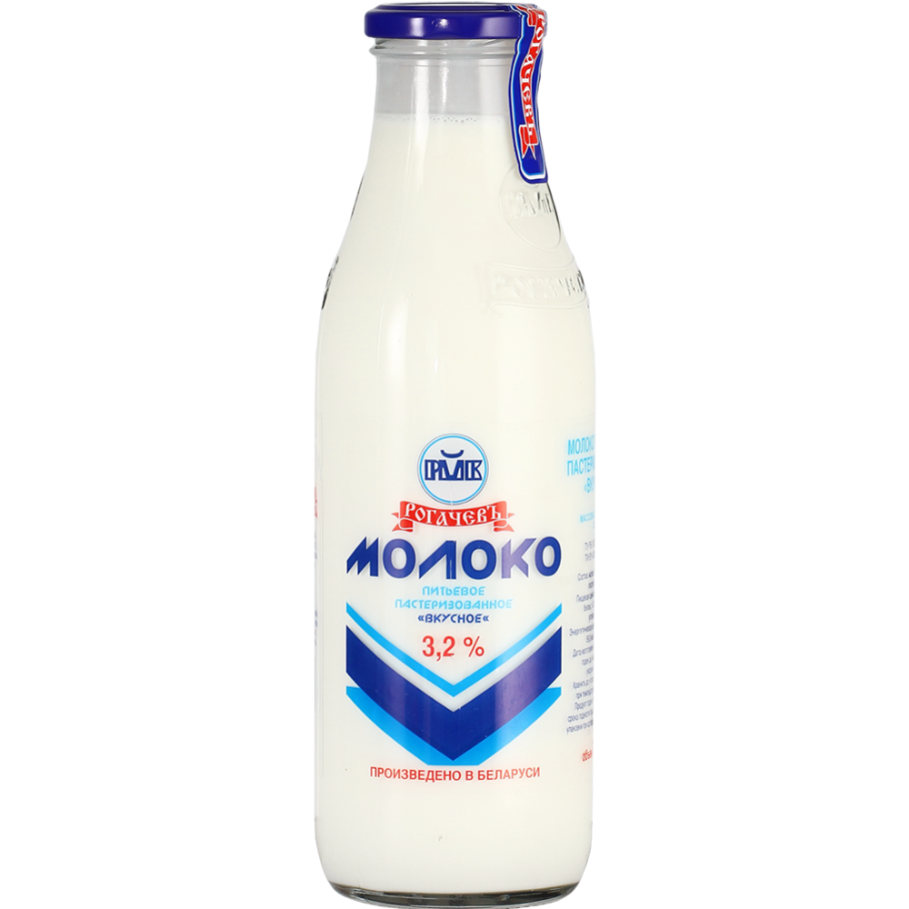 Молоко «Рогачевъ» Вкусное, пастеризованное, 3.2% (730 мл)