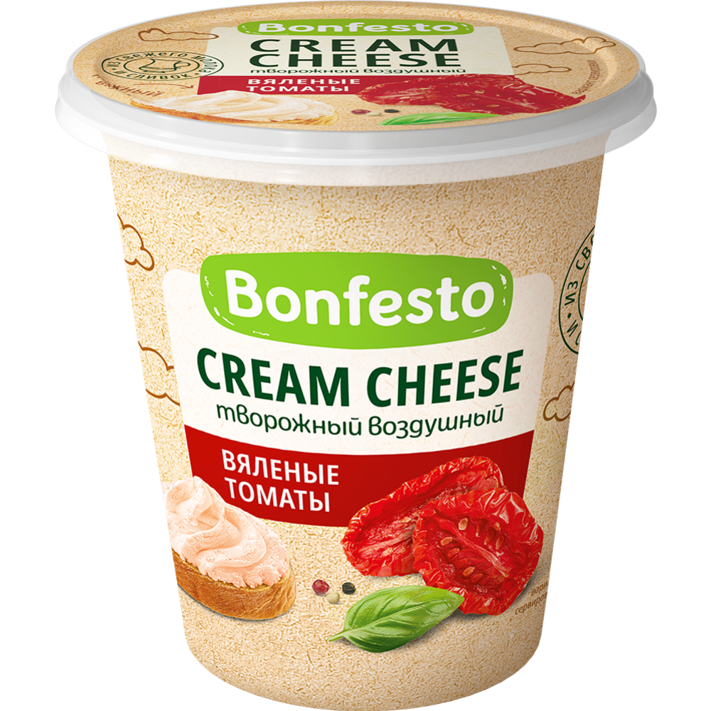 Сыр творожный «Bonfesto» вяленые томаты, 65%, 125 г