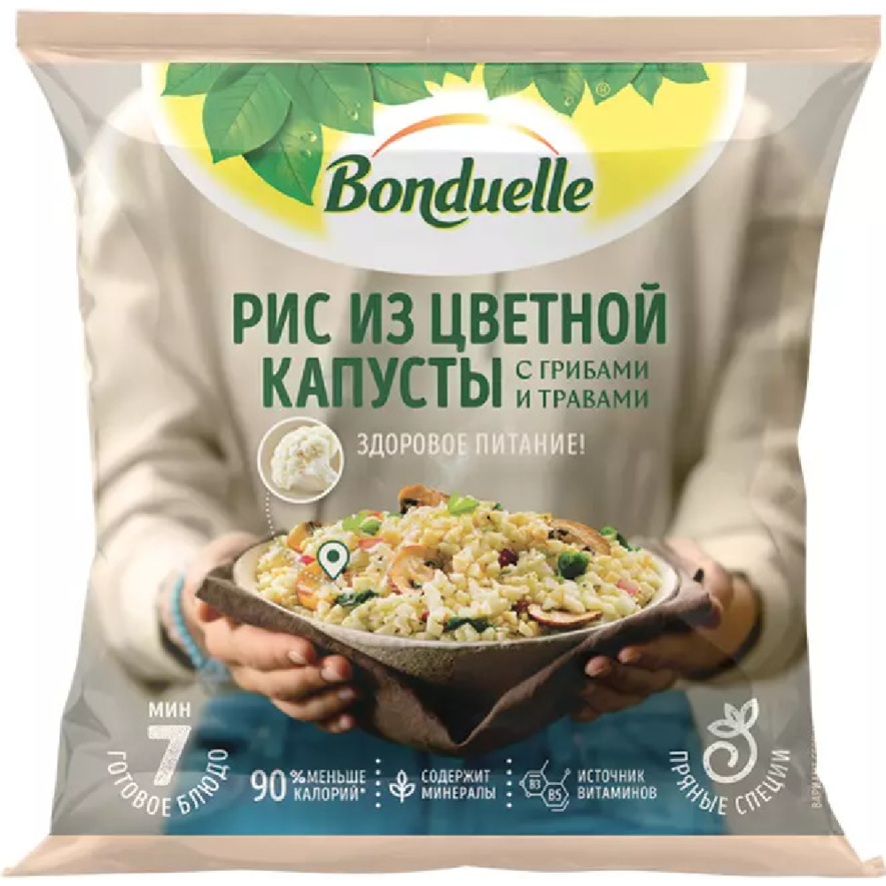 Овощная смесь «Bonduelle» рис из цветной капусты с грибами и травами, 400 г