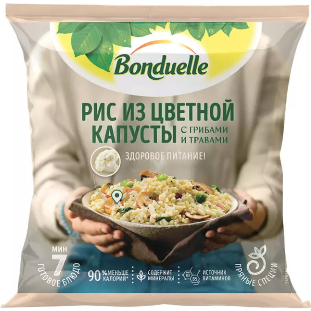 Vegetable mixture “Bonduelle” cauliflower rice with mushrooms and herbs, 400 g